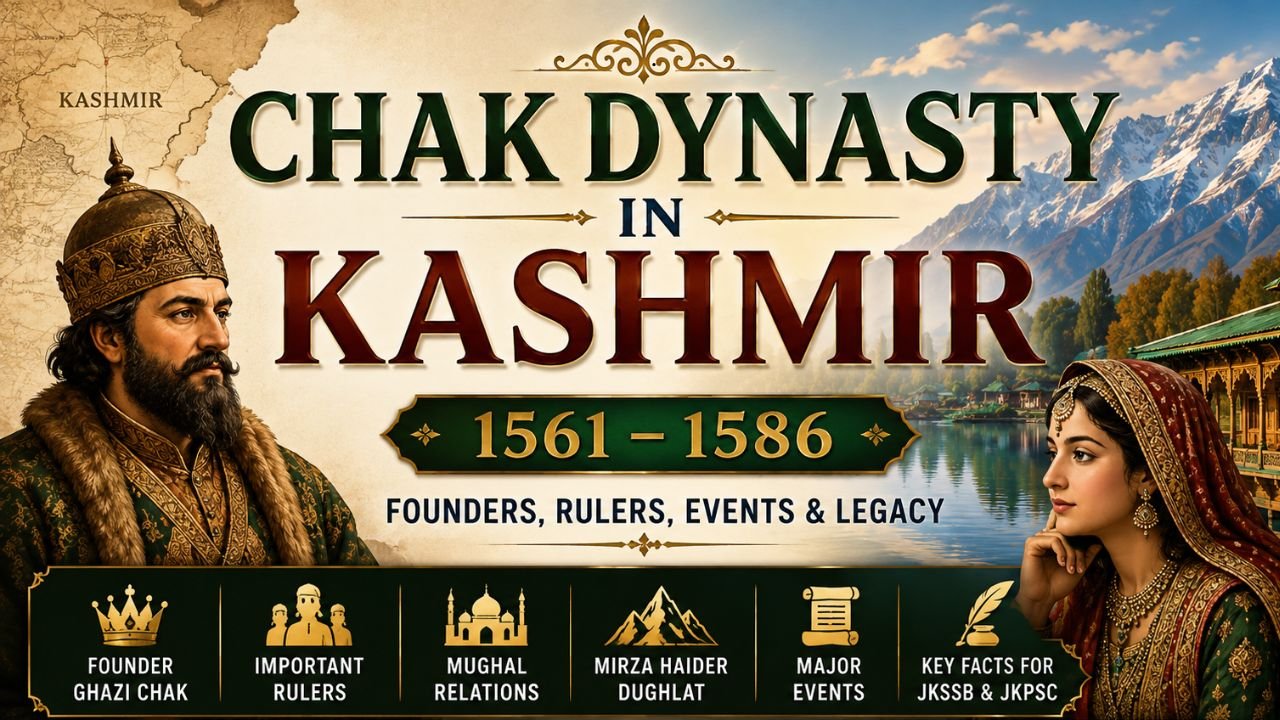 Chak Dynasty in Kashmir: Notes, Important MCQ’s & Facts for JKSSB and JKPSC Exams