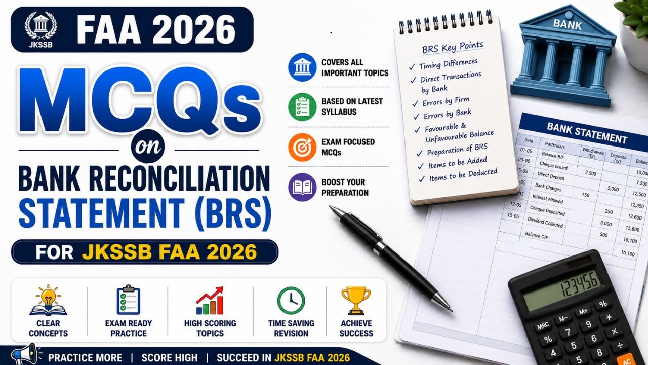 MCQs on Bank Reconciliation Statement (BRS) for FAA 2026